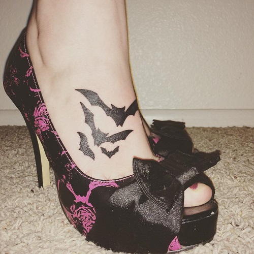 bat foot tattoo